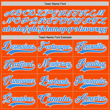 Charger l'image dans la galerie, Custom Orange Powder Blue-White Hockey Lace Neck Jersey