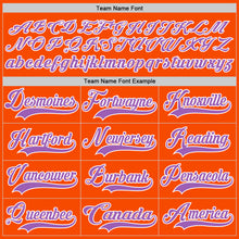 Charger l'image dans la galerie, Custom Orange Medium Purple-White Hockey Lace Neck Jersey
