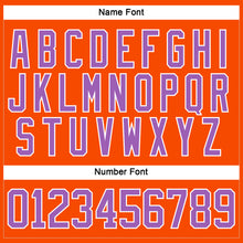 Charger l'image dans la galerie, Custom Orange Medium Purple-White Hockey Lace Neck Jersey