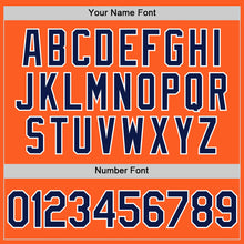 Load image into Gallery viewer, Custom Orange Navy-White Authentic Throwback Baseball Jersey