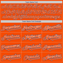 Загрузить изображение в средство просмотра галереи, Custom Orange White-Navy Authentic Baseball Jersey