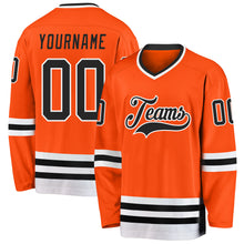 Charger l'image dans la galerie, Custom Orange Black-White Hockey Jersey