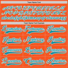 Загрузить изображение в средство просмотра галереи, Custom Orange Teal-White Hockey Jersey