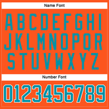 Загрузить изображение в средство просмотра галереи, Custom Orange Teal-White Hockey Jersey