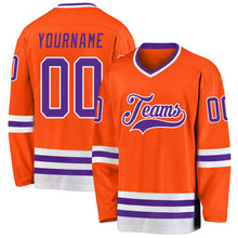 Charger l'image dans la galerie, Custom Orange Purple-White Hockey Jersey