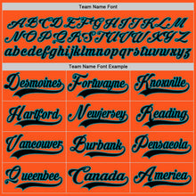 Charger l'image dans la galerie, Custom Orange Black-Teal Hockey Jersey