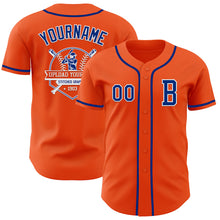 Загрузить изображение в средство просмотра галереи, Custom Orange Royal-White Authentic Baseball Jersey