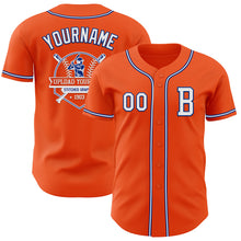 Загрузить изображение в средство просмотра галереи, Custom Orange White-Royal Authentic Baseball Jersey