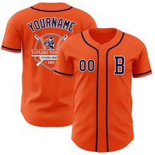 Charger l'image dans la galerie, Custom Orange Navy-White Authentic Baseball Jersey