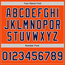 Charger l'image dans la galerie, Custom Orange Navy-White Authentic Baseball Jersey