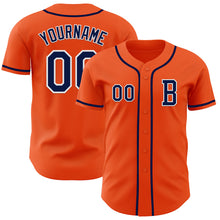 Charger l'image dans la galerie, Custom Orange Navy-White Authentic Baseball Jersey