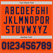 Laden Sie das Bild in den Galerie-Viewer, Custom Orange Navy Authentic Baseball Jersey