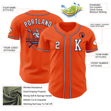Laden Sie das Bild in den Galerie-Viewer, Custom Orange White-Navy Authentic Baseball Jersey