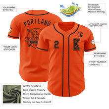 Laden Sie das Bild in den Galerie-Viewer, Custom Orange Black Authentic Baseball Jersey