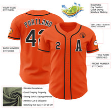 Laden Sie das Bild in den Galerie-Viewer, Custom Orange Black-White Authentic Baseball Jersey