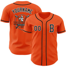 Laden Sie das Bild in den Galerie-Viewer, Custom Orange Black-White Authentic Baseball Jersey