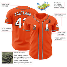 Laden Sie das Bild in den Galerie-Viewer, Custom Orange White-Black Authentic Baseball Jersey
