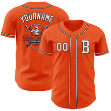 Laden Sie das Bild in den Galerie-Viewer, Custom Orange White-Black Authentic Baseball Jersey