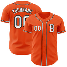 Laden Sie das Bild in den Galerie-Viewer, Custom Orange White-Black Authentic Baseball Jersey
