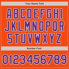 Laden Sie das Bild in den Galerie-Viewer, Custom Orange Purple-White Authentic Baseball Jersey