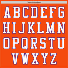 Laden Sie das Bild in den Galerie-Viewer, Custom Orange White-Purple Authentic Baseball Jersey