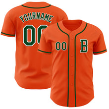 Laden Sie das Bild in den Galerie-Viewer, Custom Orange Green-White Authentic Baseball Jersey