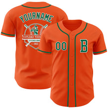 Laden Sie das Bild in den Galerie-Viewer, Custom Orange Kelly Green-White Authentic Baseball Jersey