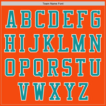 Laden Sie das Bild in den Galerie-Viewer, Custom Orange Teal-White Authentic Baseball Jersey