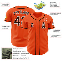 Laden Sie das Bild in den Galerie-Viewer, Custom Orange Brown-White Authentic Baseball Jersey