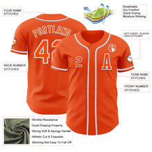 Laden Sie das Bild in den Galerie-Viewer, Custom Orange White-Gray Authentic Baseball Jersey