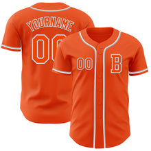Laden Sie das Bild in den Galerie-Viewer, Custom Orange White-Gray Authentic Baseball Jersey