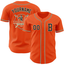 Laden Sie das Bild in den Galerie-Viewer, Custom Orange Black-City Cream Authentic Baseball Jersey