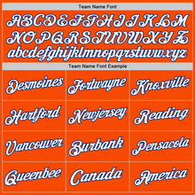 Загрузить изображение в средство просмотра галереи, Custom Orange White-Royal Authentic Throwback Basketball Jersey
