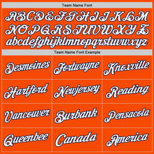 Загрузить изображение в средство просмотра галереи, Custom Orange White-Navy Authentic Throwback Basketball Jersey