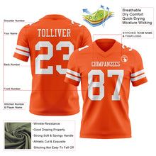 Load image into Gallery viewer, Custom Orange White Authentic Football Jersey