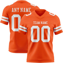 Load image into Gallery viewer, Custom Orange White Authentic Football Jersey