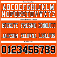 Load image into Gallery viewer, Custom Orange Black-White Authentic Football Jersey