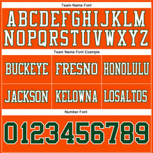 Load image into Gallery viewer, Custom Orange Green-White Authentic Football Jersey