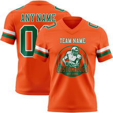 Load image into Gallery viewer, Custom Orange Kelly Green-White Authentic Football Jersey