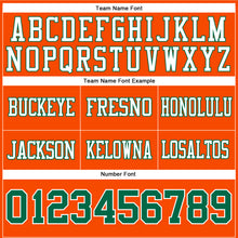 Load image into Gallery viewer, Custom Orange Kelly Green-White Authentic Football Jersey