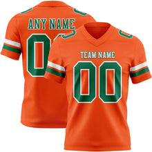 Load image into Gallery viewer, Custom Orange Kelly Green-White Authentic Football Jersey