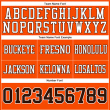 Load image into Gallery viewer, Custom Orange Brown-White Authentic Football Jersey