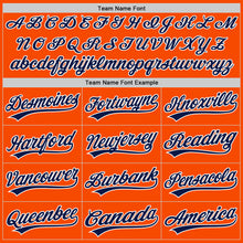 Загрузить изображение в средство просмотра галереи, Custom Orange Navy-White Authentic Baseball Jersey