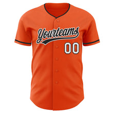 Charger l'image dans la galerie, Custom Orange Black-White Authentic Baseball Jersey