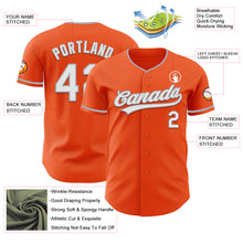 Laden Sie das Bild in den Galerie-Viewer, Custom Orange White-Gray Authentic Baseball Jersey