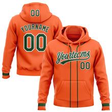 Load image into Gallery viewer, Custom Stitched Orange Green-White Baseball Pullover Sweatshirt Hoodie
