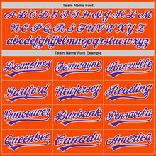 Load image into Gallery viewer, Custom Orange Purple-White Authentic Baseball Jersey