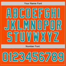 Load image into Gallery viewer, Custom Stitched Orange Teal-White Baseball Pullover Sweatshirt Hoodie