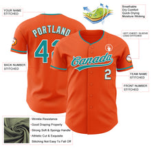 Laden Sie das Bild in den Galerie-Viewer, Custom Orange Teal-White Authentic Baseball Jersey