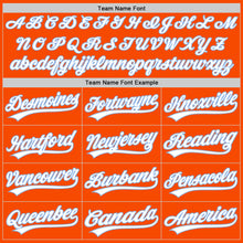 Laden Sie das Bild in den Galerie-Viewer, Custom Orange White-Light Blue Authentic Baseball Jersey